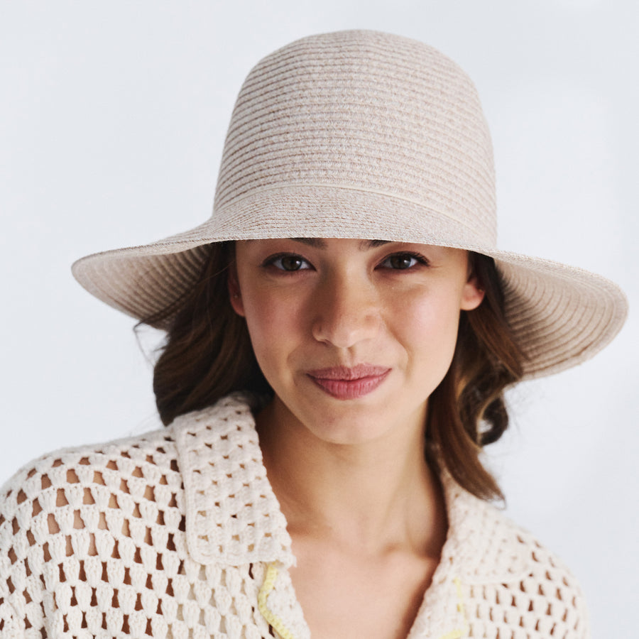 Cancer Council | Lacey Bucket Hat - Front | Oatmeal | UPF50+ Protection