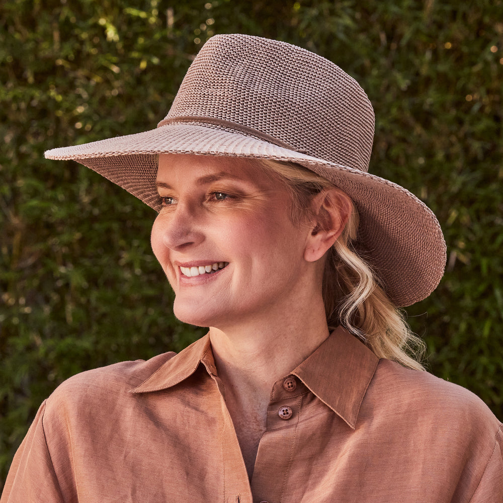 Cancer Council | Marie Wide Brim Fedora - Lifestyle | Mocha| UPF50+ Protection