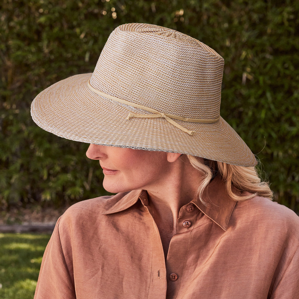 Cancer Council | Marie Wide Brim Fedora - Lifestyle | Wheat| UPF50+ Protection