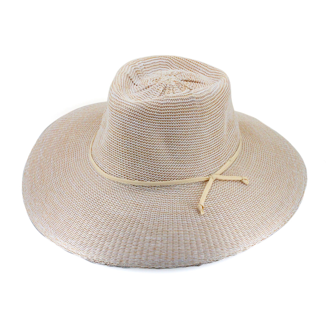 Cancer Council | Marie Wide Brim Fedora - Flat | Wheat| UPF50+ Protection