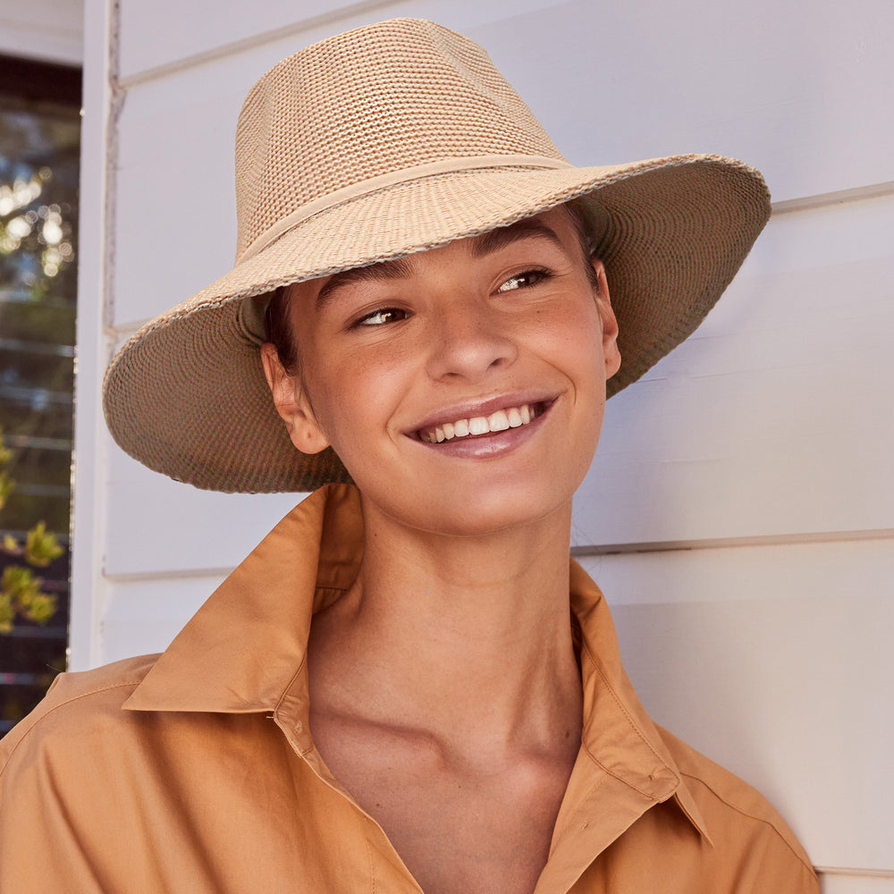 Cancer Council | Jacqui Mannish Hat - Lifestyle | Beige | UPF50+ Protection