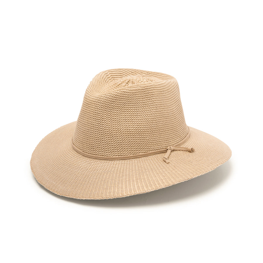 Cancer Council | Jacqui Mannish Hat - Angle | Beige | UPF50+ Protection