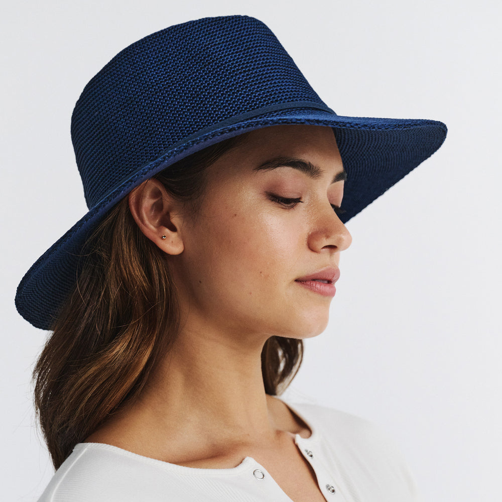 Cancer Council | Jacqui Mannish Hat - Lifestyle Side | Mixed Camel | UPF50+ Protection
