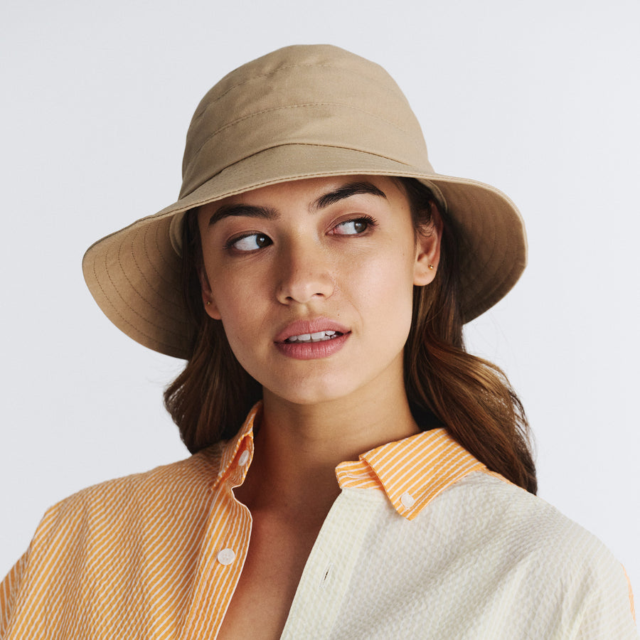 Cancer Council | Golf Bucket Hat - Lifestyle Alternative | Beige | UPF50+ Protection