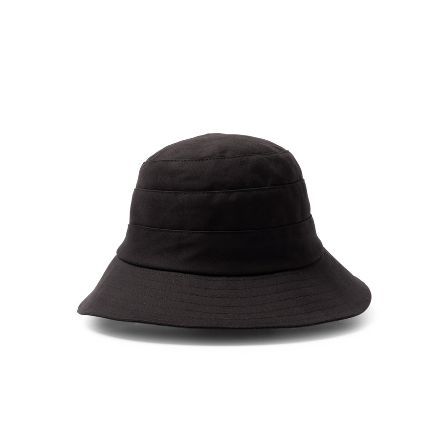 Cancer Council | Golf Bucket Hat - Flat | Black | UPF50+ Protection