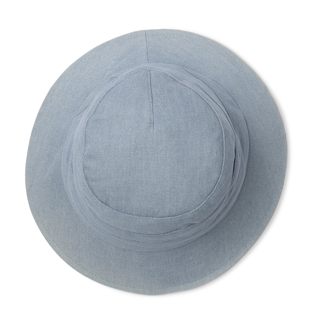 Rigon Headwear Zara Cancer Council Wide Brim Hat Golf Bucket Hat Denim
