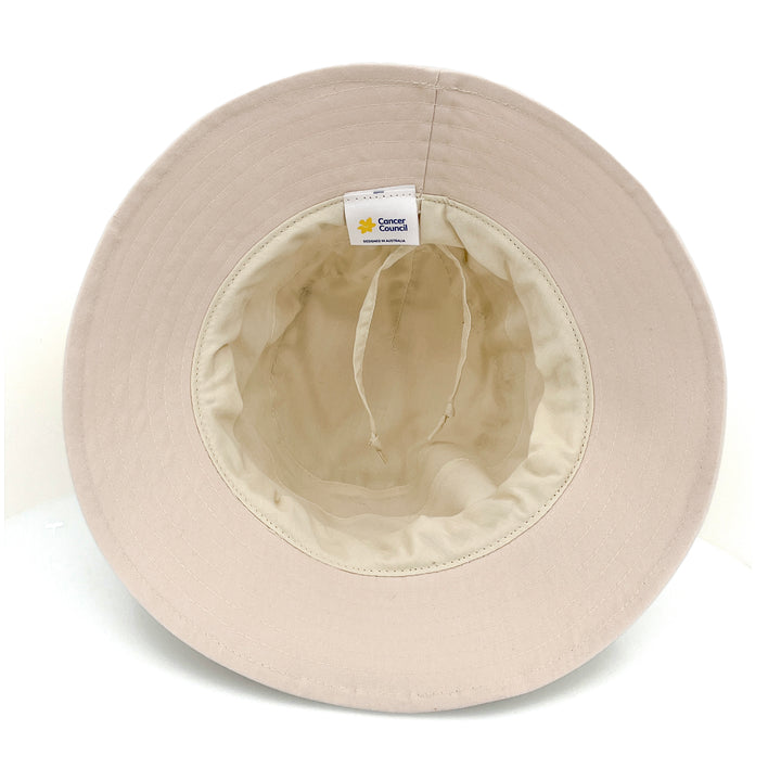 Cancer Council | Golf Bucket Hat - Under Brim | Ecru | UPF50+ Protection
