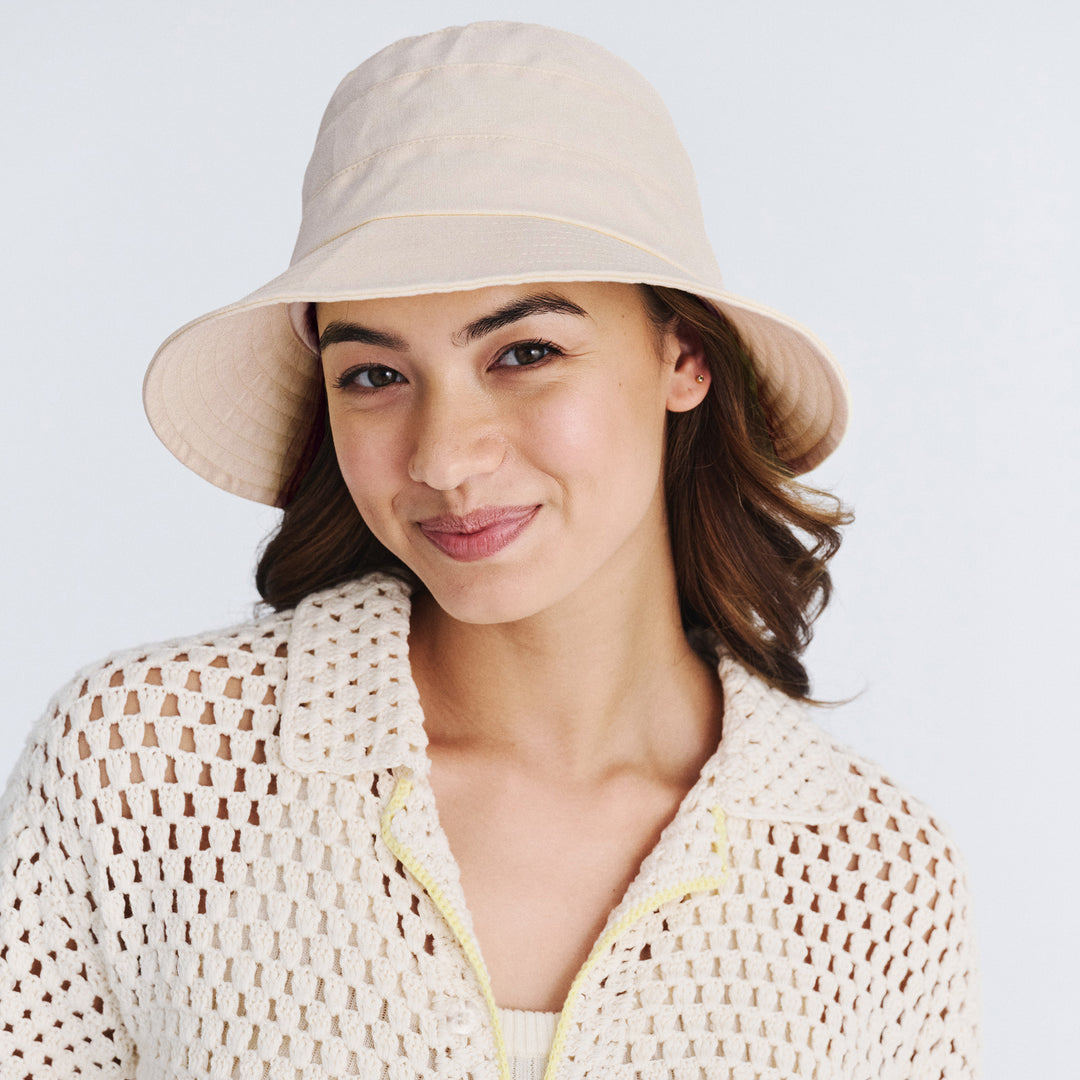 Cancer Council | Golf Bucket Hat - Lifestyle | Ecru | UPF50+ Protection