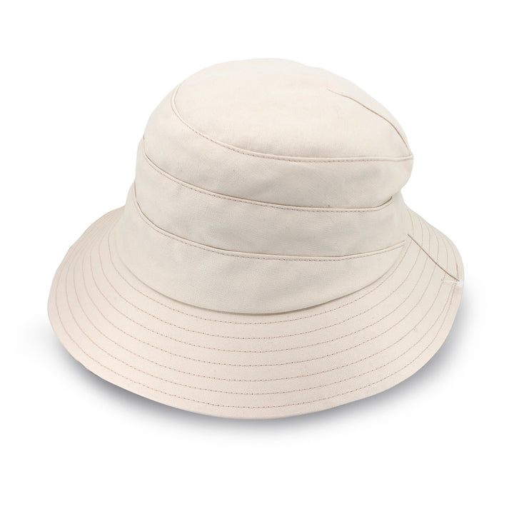 Cancer Council | Golf Bucket Hat - Side | Ecru | UPF50+ Protection