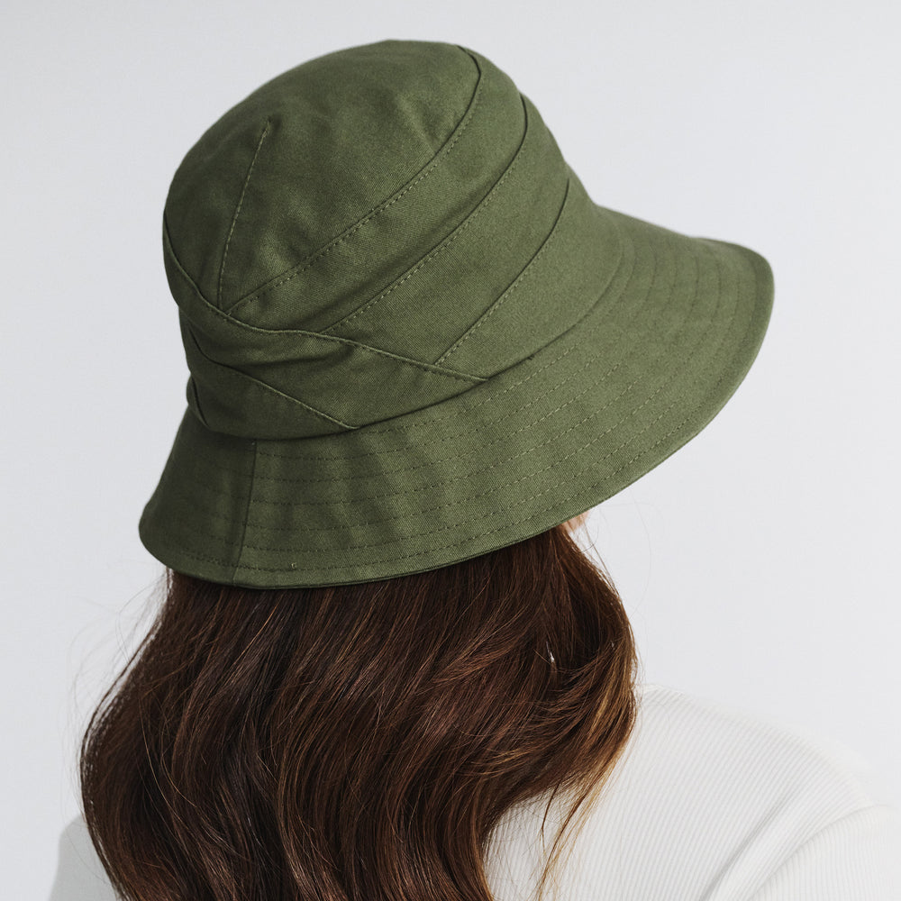 Cancer Council | Golf Bucket Hat - Rear | Khaki | UPF50+ Protection