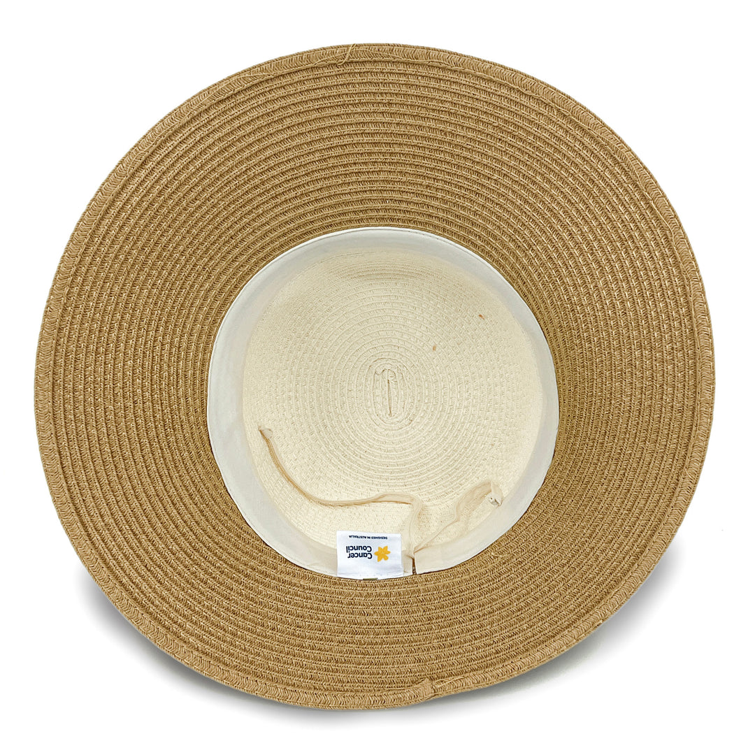 Cancer Council | Shirley Bucket Hat - Under Brim | Ivory/Camel | UPF50+ Protection