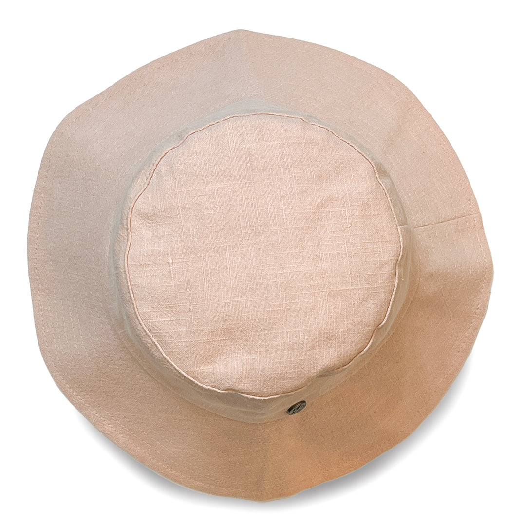 Sadie Linen Bucket Hat - Pink