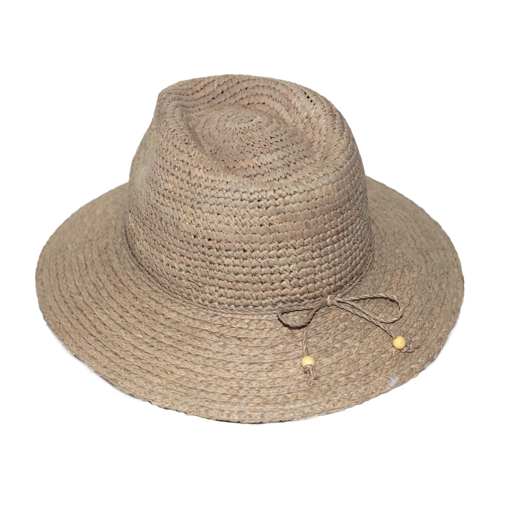 Cancer Council | Flora Raffia Fedora - Flat | Taupe | UPF50+ Protection