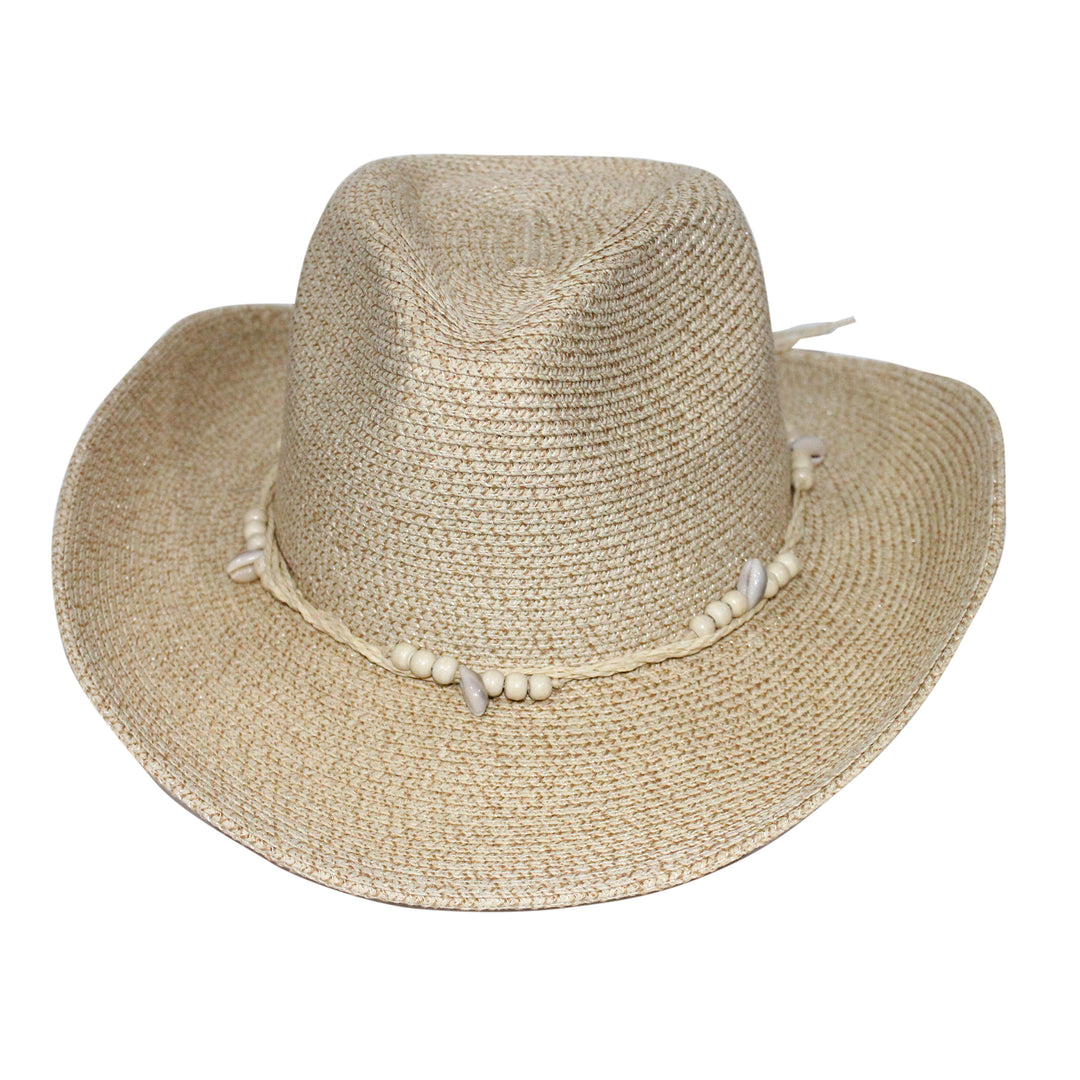 Cancer Council | Benji Cowboy Hat - Front | Wheat | UPF50+ Protection