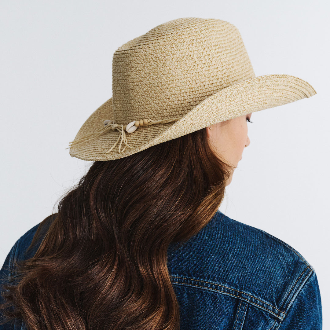 Cancer Council | Benji Cowboy Hat - Lifestyle Angle | Wheat | UPF50+ Protection