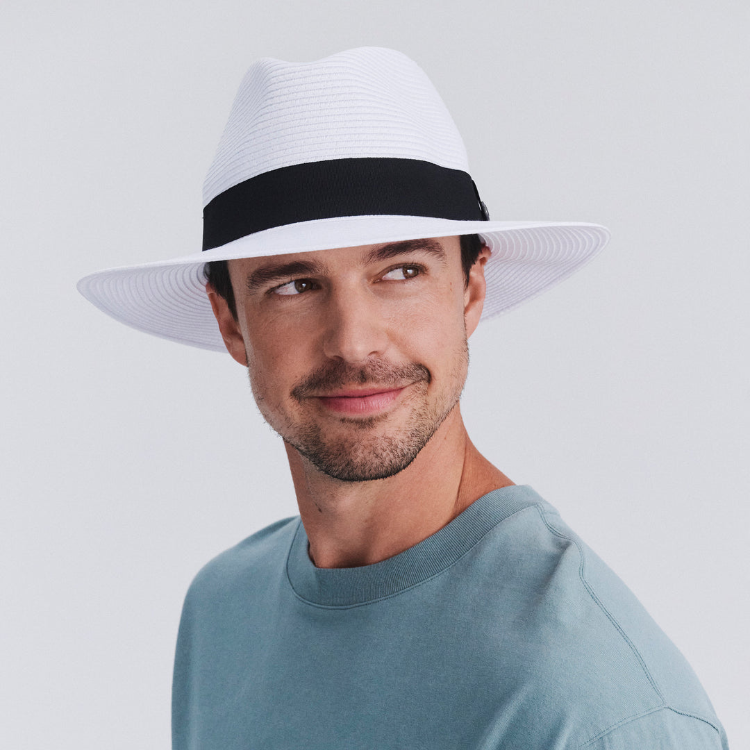 Café Fedora Hat - White