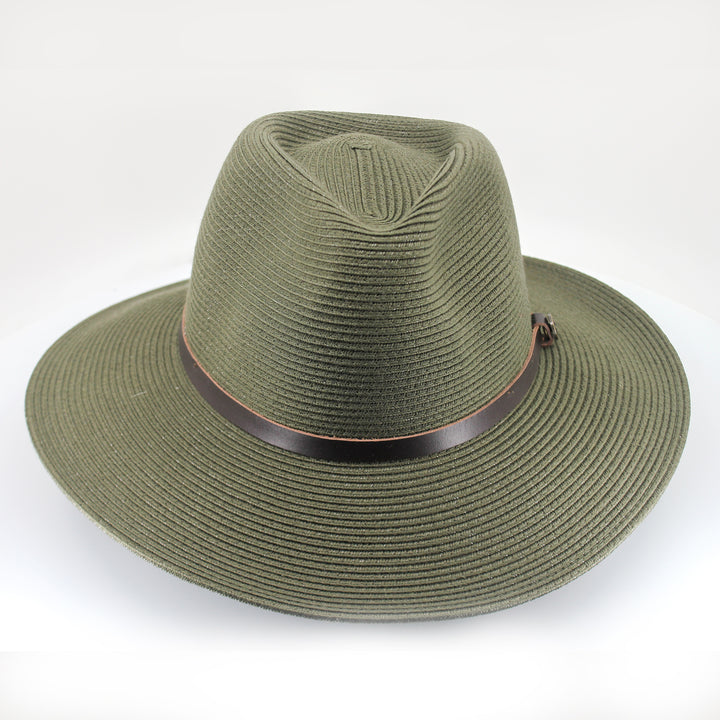 Cancer Council | Darby Fedora Hat - Front | Dark Khaki | UPF50+ Protection