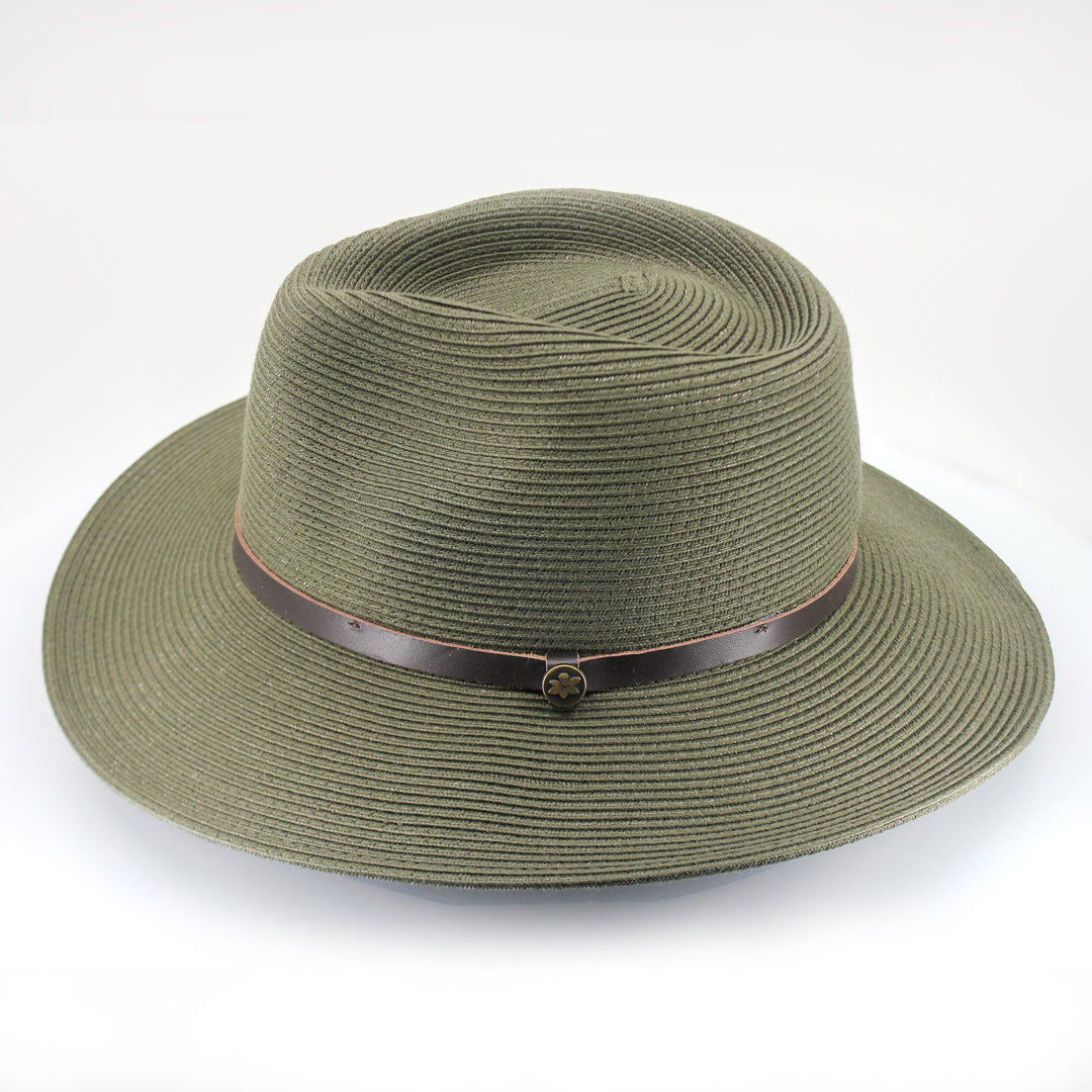 Cancer Council | Darby Fedora Hat - Side | Dark Khaki | UPF50+ Protection