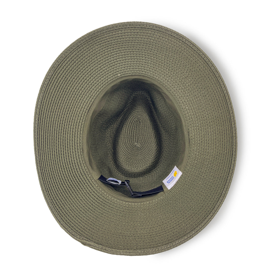 Cancer Council | Darby Fedora Hat - Under Brim | Dark Khaki | UPF50+ Protection