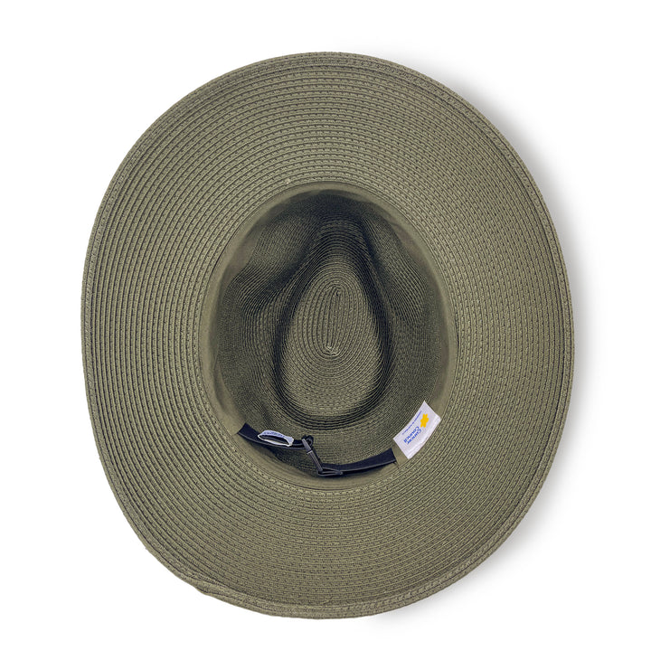 Cancer Council | Darby Fedora Hat - Under Brim | Dark Khaki | UPF50+ Protection