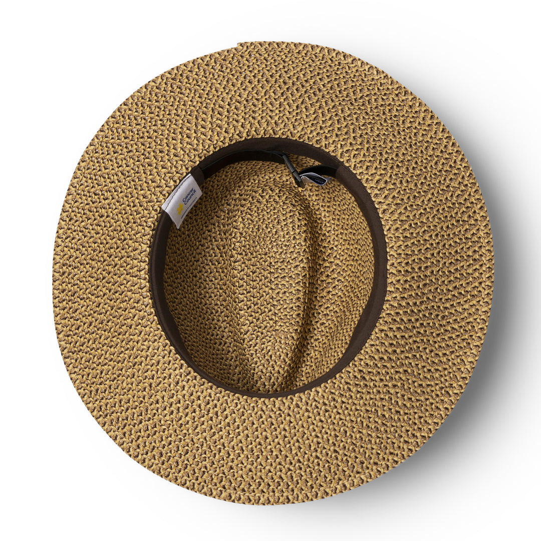 Cancer Council | Outback Lightweight Fedora - Under Brim | Chocolate | UPF50+ Protection