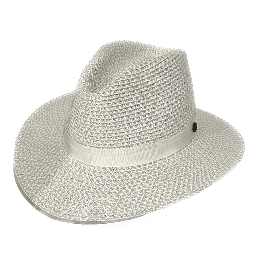 Cancer Council | Outback Lightweight Fedora - Angle | Ivory | UPF50+ Protection