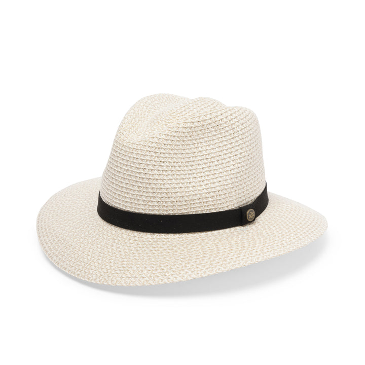 Cancer Council | Outback Lightweight Fedora - Flat | Ivory Black | UPF50+ Protection