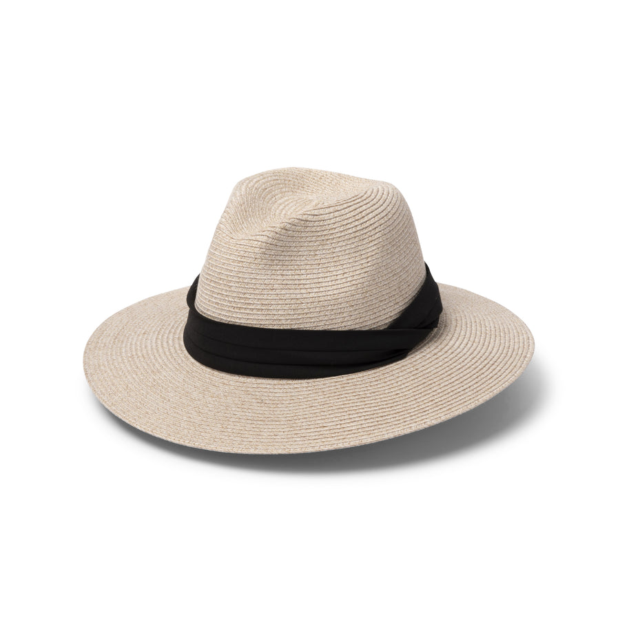 Cancer Council | Perry Fedora - Angle | Oatmeal | UPF50+ Protection