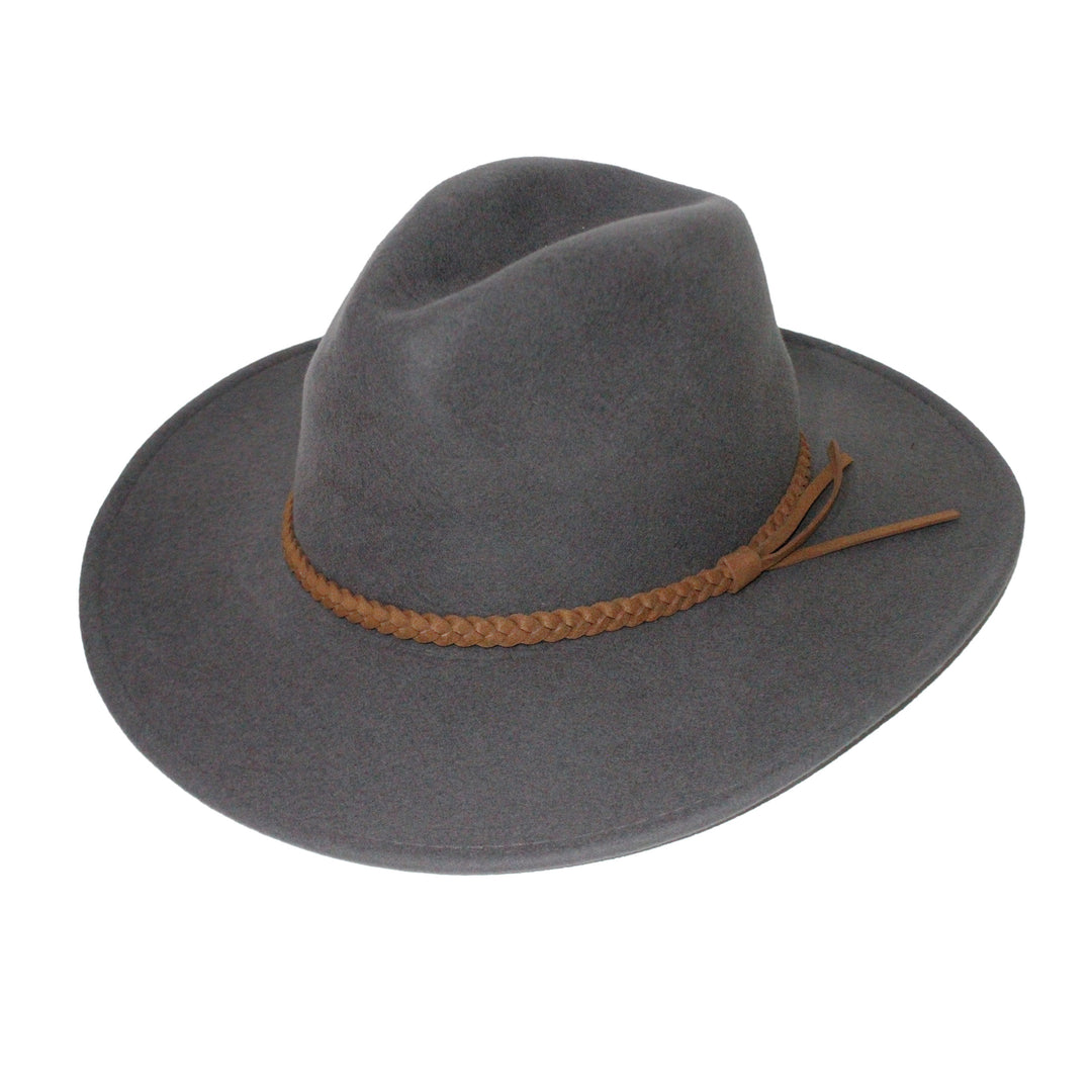 Cancer Council | Blake Fedora - Angle | Gunmetal Grey | UPF50+ Protection