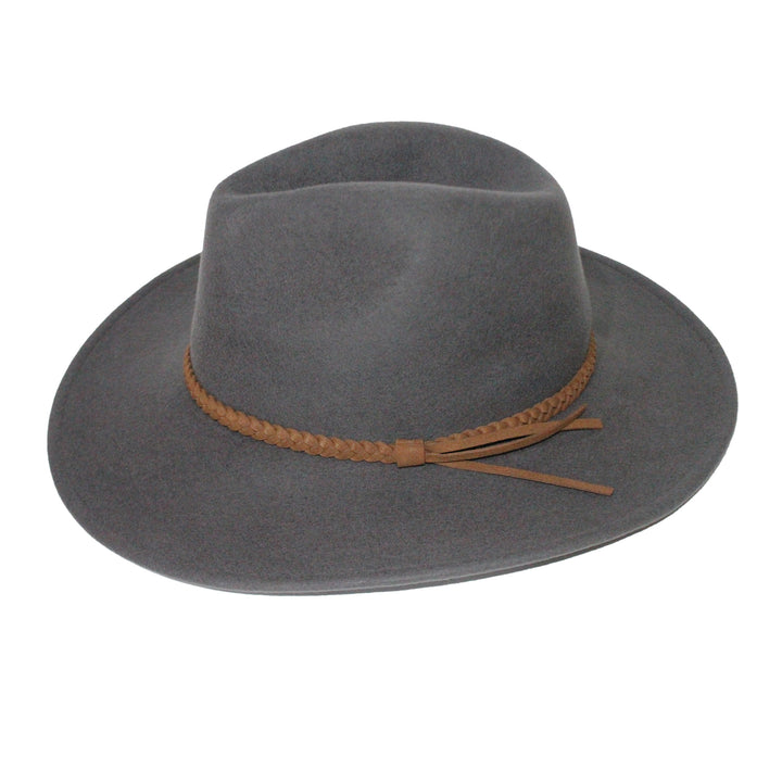 Cancer Council | Blake Fedora - Side | Gunmetal Grey | UPF50+ Protection