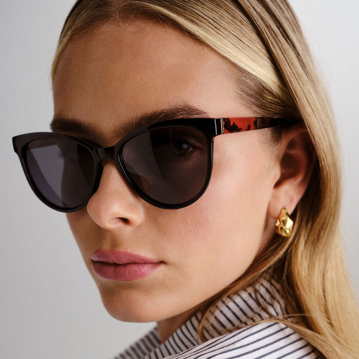 Evandale Sunglasses - Berry Tort Black