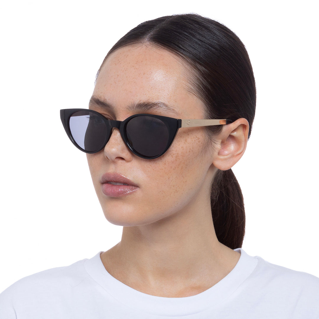 Cancer Council | Karara Sunglasses - Model Angle | Black | UPF50+ Protection