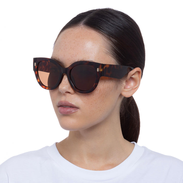 Cancer Council | Eurella Sunglasses -  Model Angle | Tort | UPF50+ Protection
