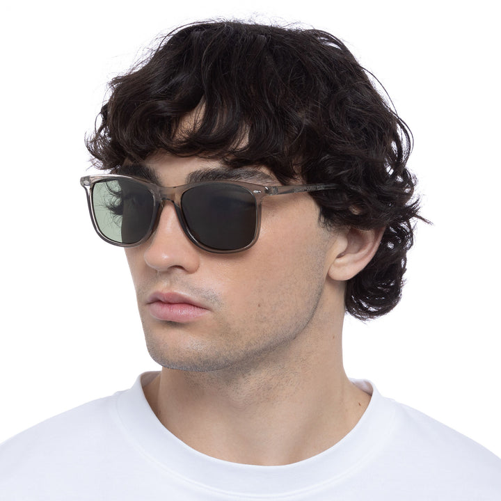 Cancer Council | Enviro Fine Sunglasses - Male Model Angle | Stone | UPF50+ Protection