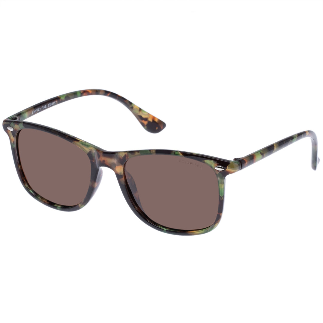 Cancer Council | Enviro Fine Sunglasses - Angle | Khaki Tort | UPF50+ Protection