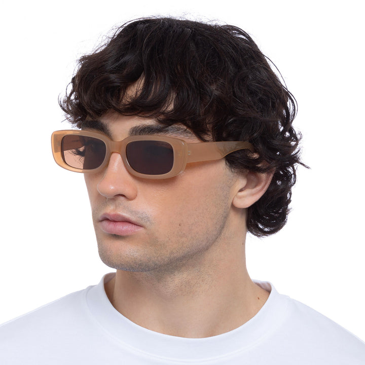 Cancer Council | Ascot Sunglasses - Male Model Angle | Caramel | UPF50+ Protection