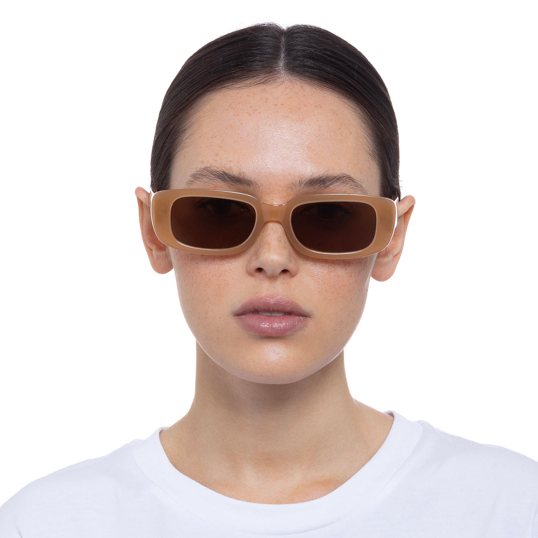 Cancer Council | Ascot Sunglasses - Female Model Front | Caramel | UPF50+ Protection