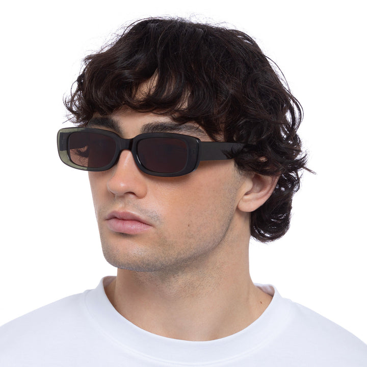 Cancer Council | Ascot Sunglasses - Male Model Angle | Alpine Green | UPF50+ Protection
