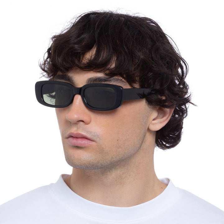 Cancer Council | Ascot Sunglasses - Male Model Angle | Black | UPF50+ Protection