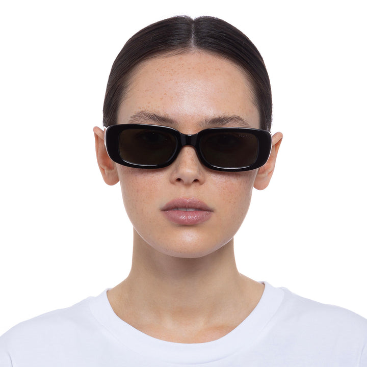 Cancer Council | Ascot Sunglasses - Female Model Front | Black | UPF50+ Protection