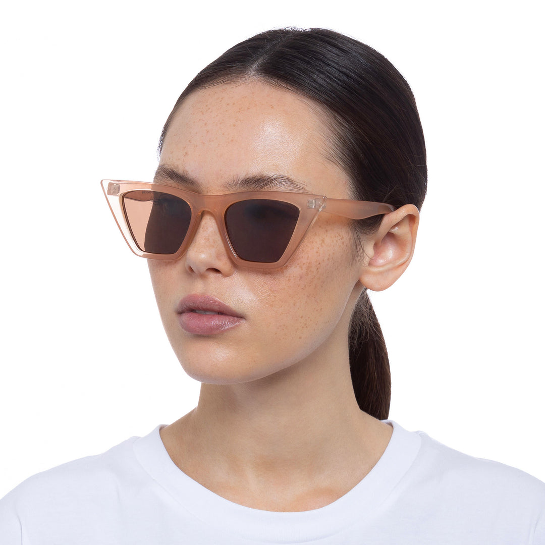 Cancer Council | Birchgrove Sunglasses - Female Model Angle | Linen | UPF50+ Protection