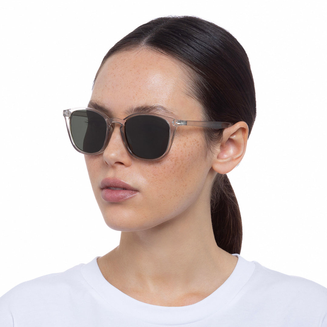 Cancer Council | Cadens Sunglasses - Female Model Angle | Stone | UPF50+ Protection