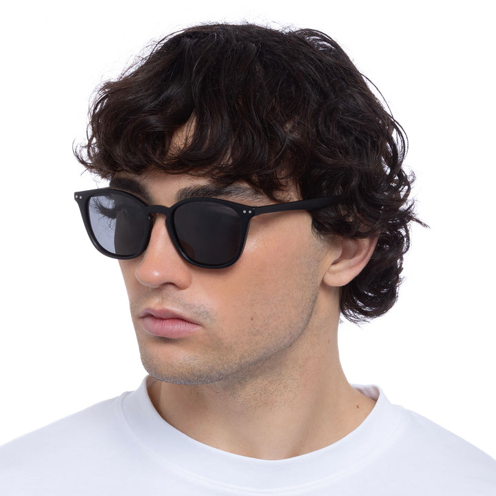 Cancer Council | Cadens Sunglasses - Male Model Angle | Matte Black | UPF50+ Protection