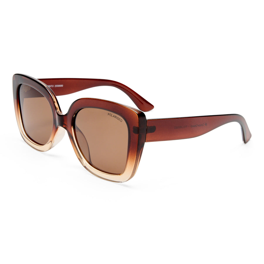 Cancer Council | Minto Sunglasses | Chocolate | Angle