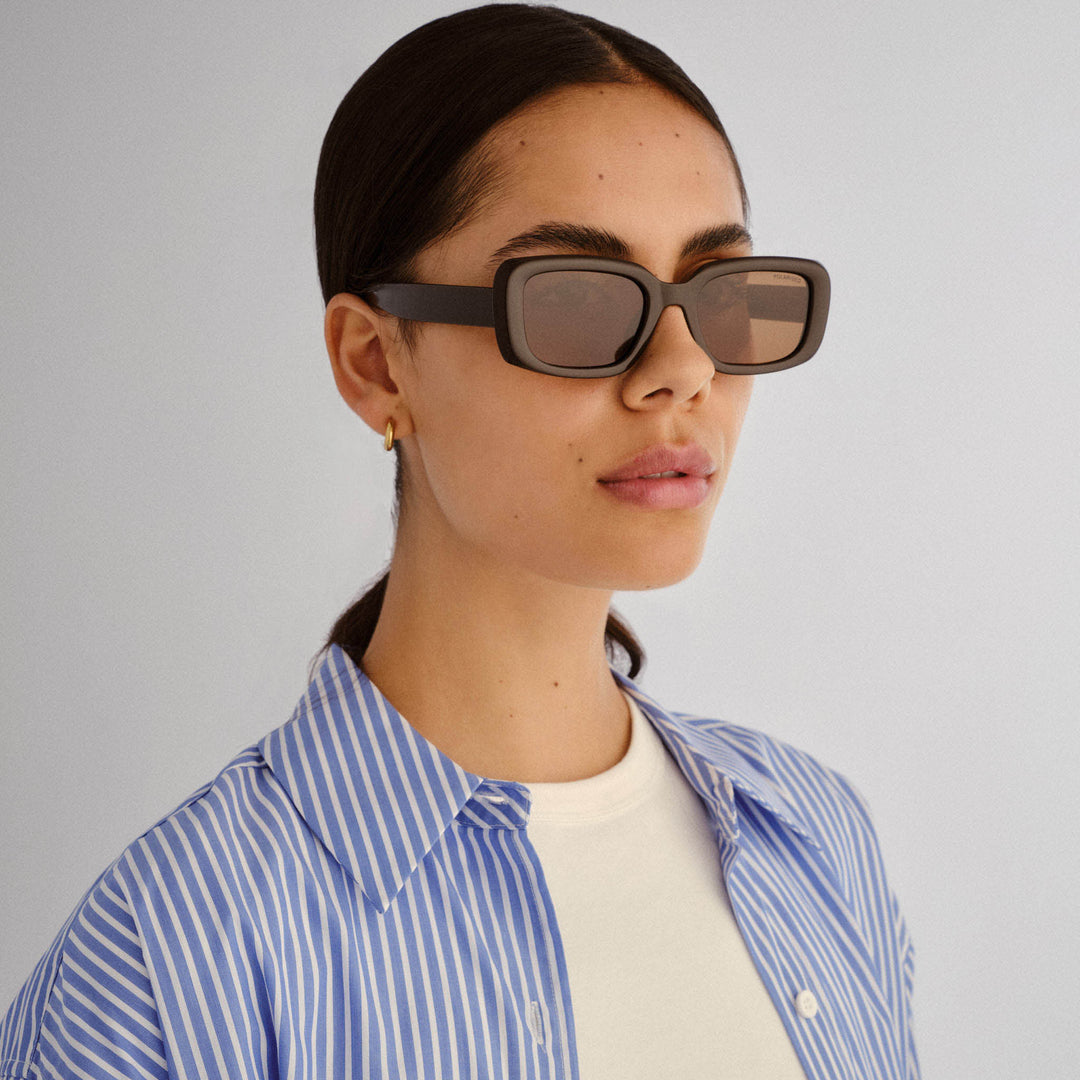 Cancer Council | Dabee Sunglasses | Chocolate | Model