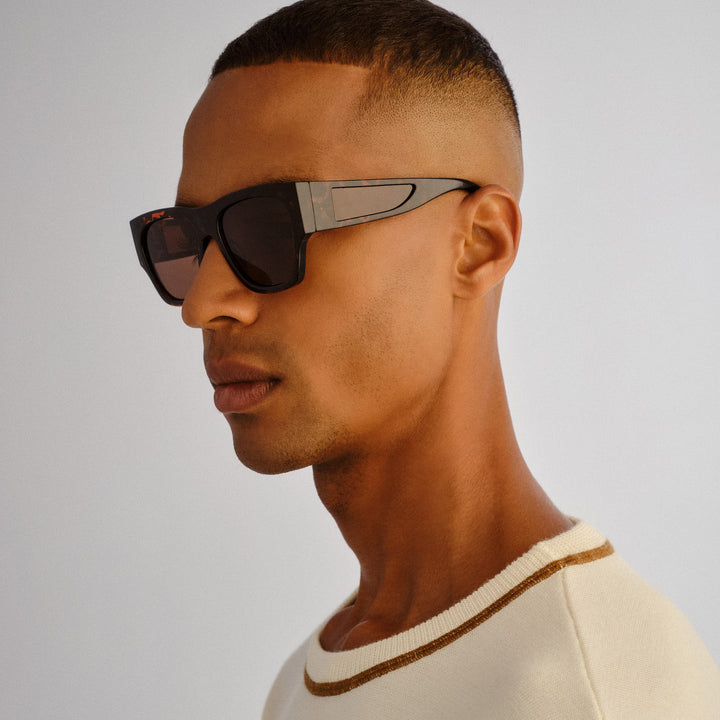 Cancer Council | Originals - Dunolly Sunglasses | Shiny Dark Tort | Side Model