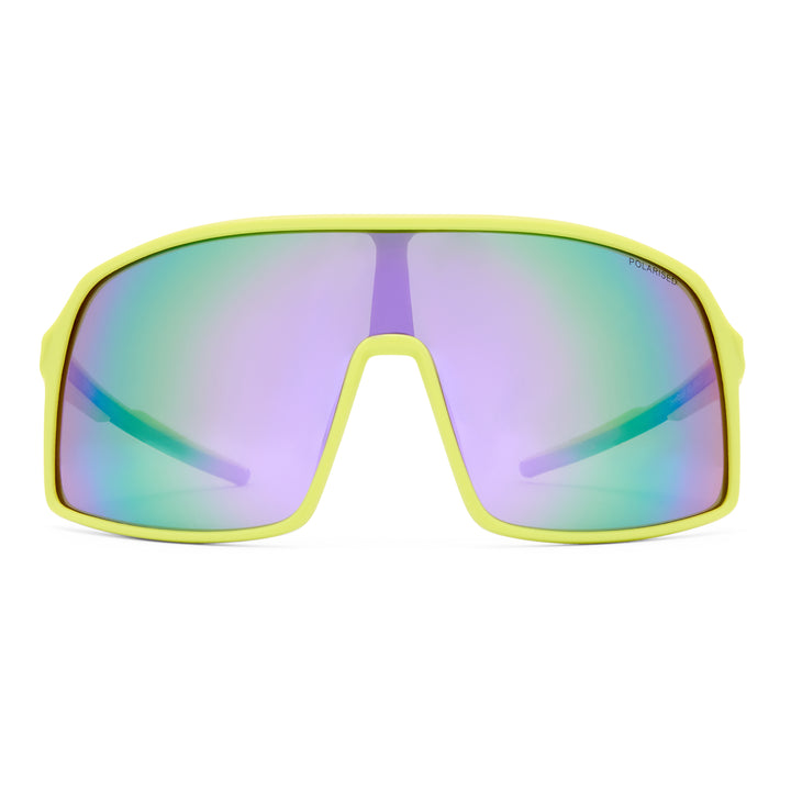 Cancer Council | Outfield Shield Sunglasses | Neon Green/Cobalt | Front