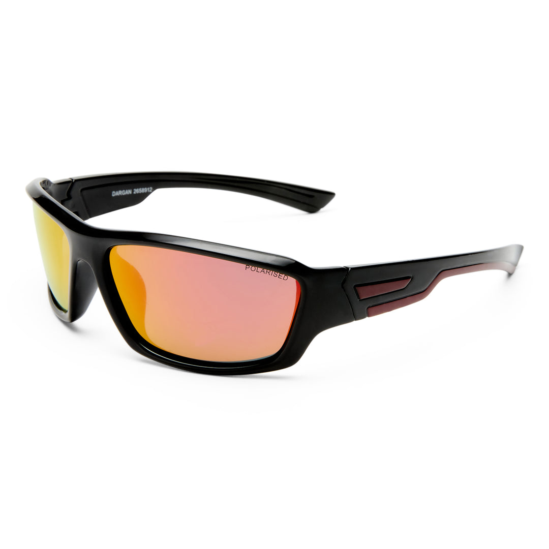 Cancer Council | Dargan Sunglasses | Black/Red| Angle