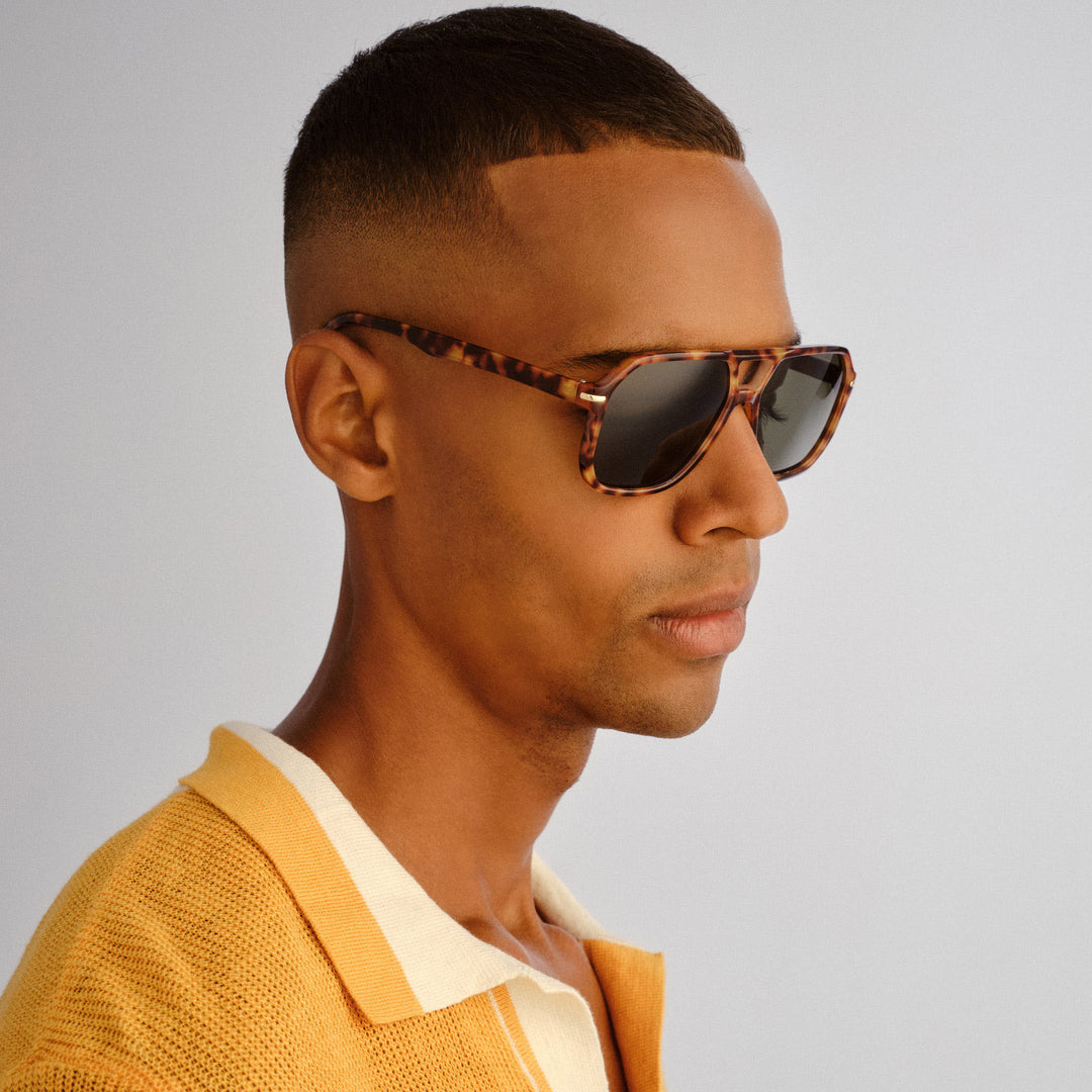 Cancer Council | Jensen Sunglasses | Amber Tort | Model Side