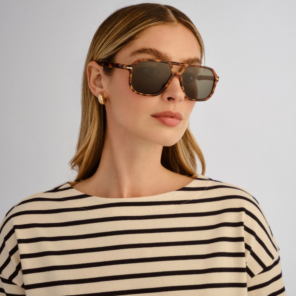 Cancer Council | Jensen Sunglasses | Amber Tort | Side Model